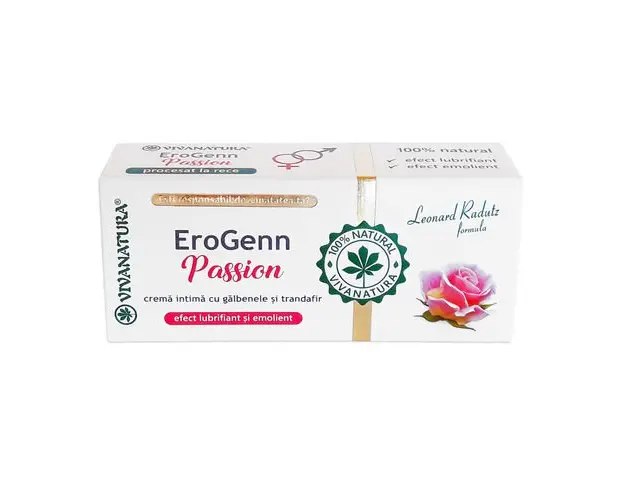 EroGenn Passion - Crema Intima cu Galbenele si Trandafir, 20ml | Vivanatura