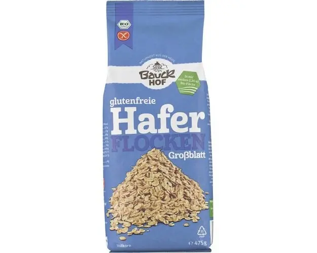 Fulgi mari de ovaz FARA GLUTEN, 475g ECO| Bauck Hof