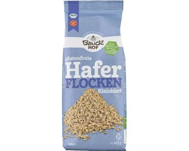 Fulgi mici de ovaz FARA GLUTEN, 475g ECO| Bauck Hof