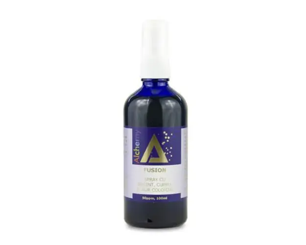 Lotiune pentru ingrijirea pielii, spray cu argint, cupru si aur coloidal 50ppm, Fusion | Pure Alchemy