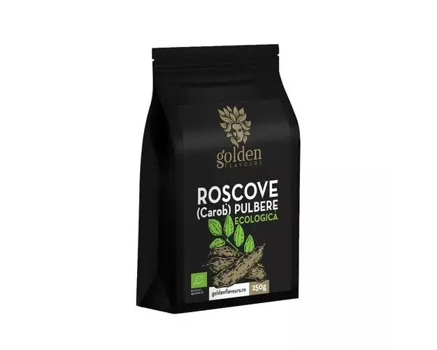 Roscove (Carob) Pulbere ECO, 250g | Golden Flavours