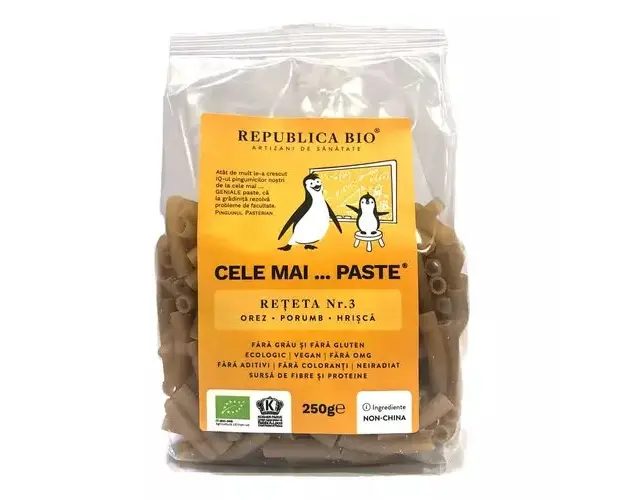 Cele mai…Paste - Reteta - 3 Orez Porumb Hrisca, fara Gluten, Ecologic, 250 g | Republica BIO