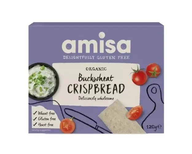 Crispbread, painici din hrisca integrala, fara gluten, BIO, 100g | Amisa