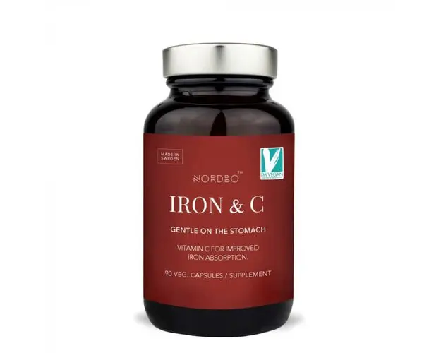 Vitamina C & Fier - 90 capsule | Nordbo