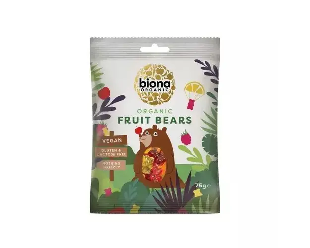 Jeleuri mini ursuleti - fructe ECO, 75g | Biona