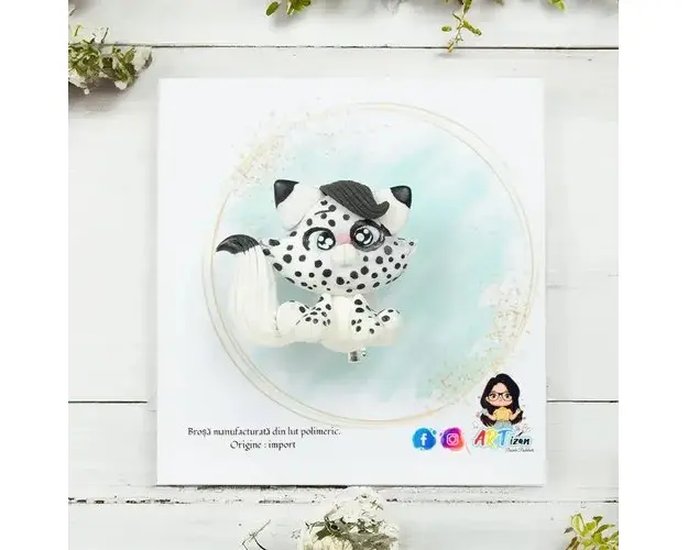 Brosa Pisica Jup, 3 cm - Alec Blenche