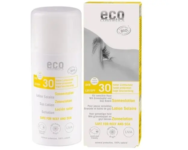 Lotiune Fluida de Protectie Solara FPS30 cu Goji si Rodie, 100ml | Eco Cosmetics