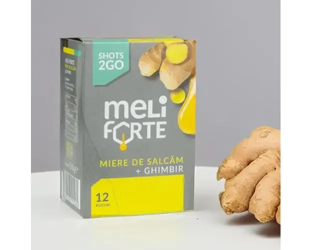 Miere de Salcam cu Ghimbir, 12 plicuri | Meliforte