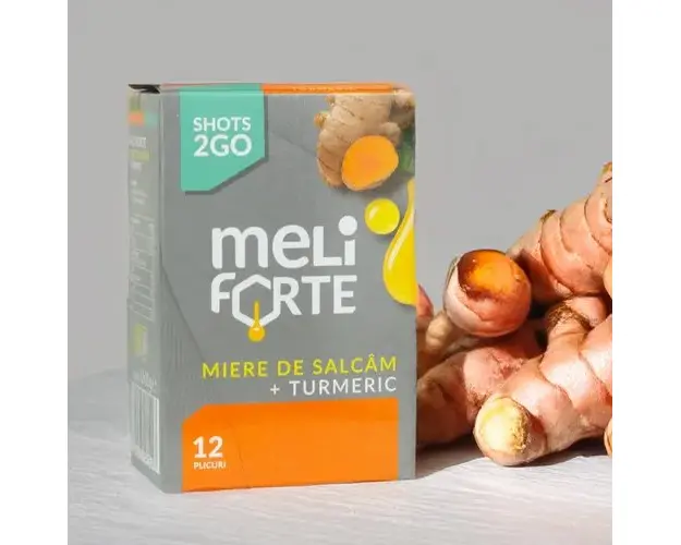 Miere de Salcam cu Turmeric, 12 plicuri | Meliforte