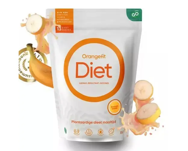 Diet - Pudra pentru Slabit cu Aroma de Banane, 850g | Orangefit