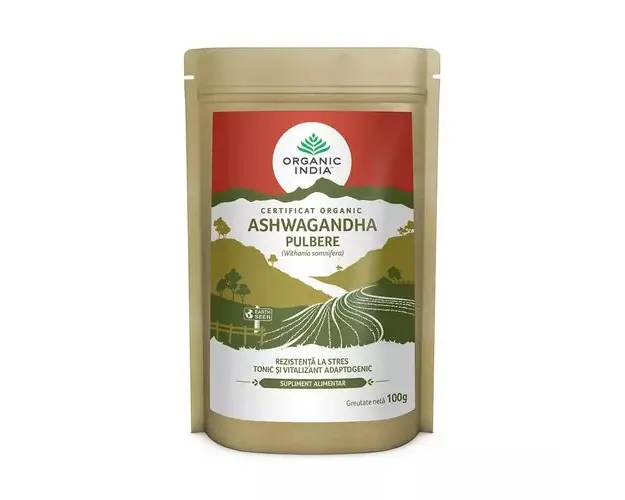 Ashwagandha Pulbere Radacina 100% Certificata organic, 100g ECO | Organic India
