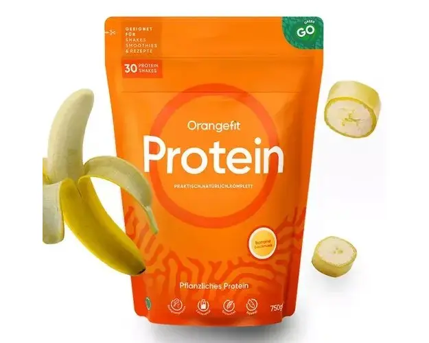 Proteina Vegetala cu Aroma de Banane, 750g | Orangefit