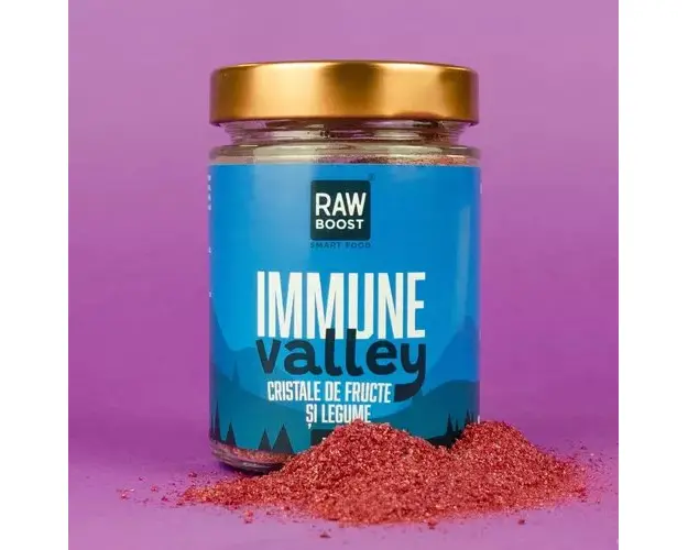 Immune Valley - Cristale de Fructe si Legume - Imunitate, Detoxifiere, Vitaminizare, 100g | Rawboost