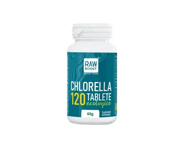Chlorella Tablete ECO - Flacon - Regenerare, Detoxifiere | Rawboost