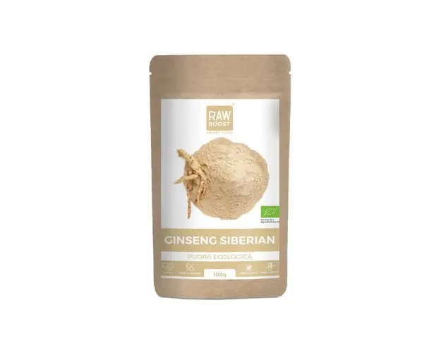 Ginseng Siberian Pudra ECO - Energizant, Revigorant, 100g | Rawboost