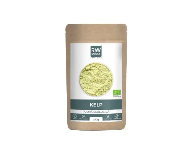 Kelp Pudra ECO - Mineralizant, Alcalinizant, 250g | Rawboost