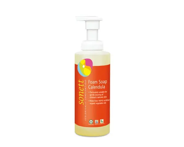 Sapun lichid ecologic spumat cu galbenele pentru copii, 200ml | Sonett