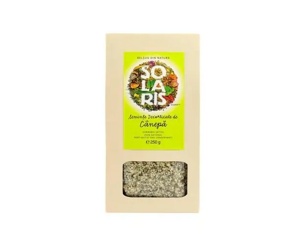 Seminte Decorticate de Canepa, 250g | Solaris