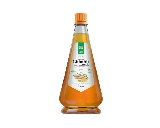 Sirop Natural de Ghimbir Presat la Rece, 520ml | Steaua Divina