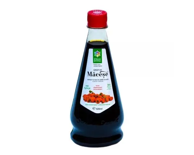 Sirop Natural de Macese Presat la Rece, 520ml | Steaua Divina