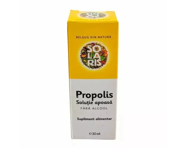 Solutie Apoasa de Propolis fara alcool, 20 ml | Solaris
