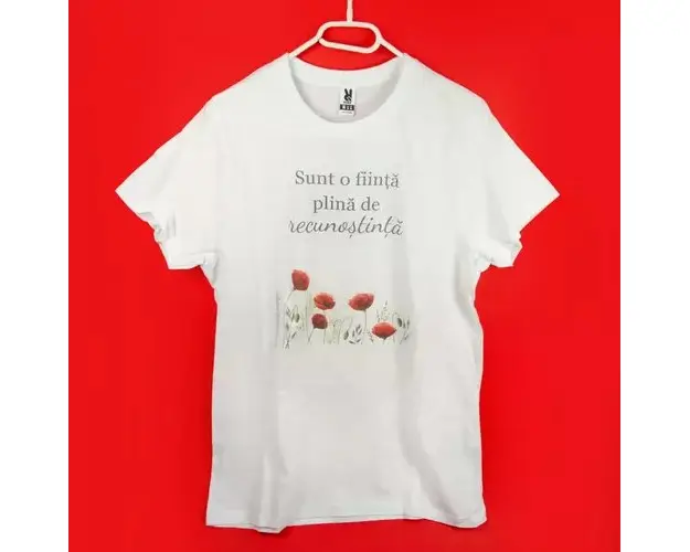 Tricou din bumbac - Sunt o fiinta plina de recunostinta - Alec Blenche