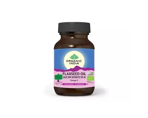 Ulei din Seminte In Organic, Omega-3, 60 cps ECO | Organic India