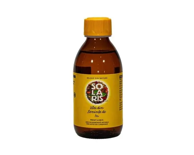 Ulei din Seminte de In Presat la Rece, 200ml | Solaris