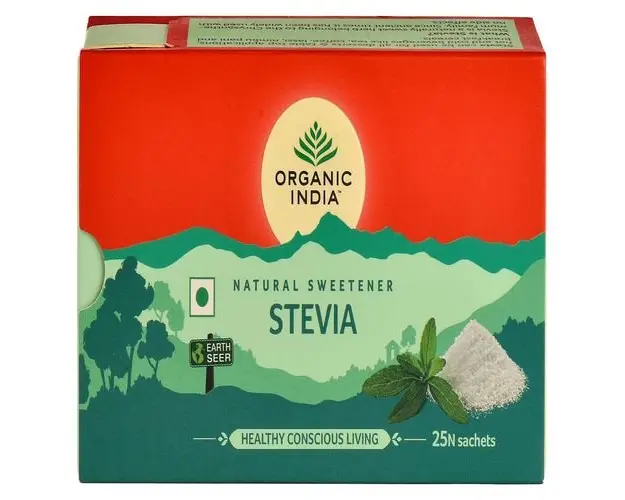 Stevia 25 plicuri | Hipocaloric & Fara Zahar | Organic India