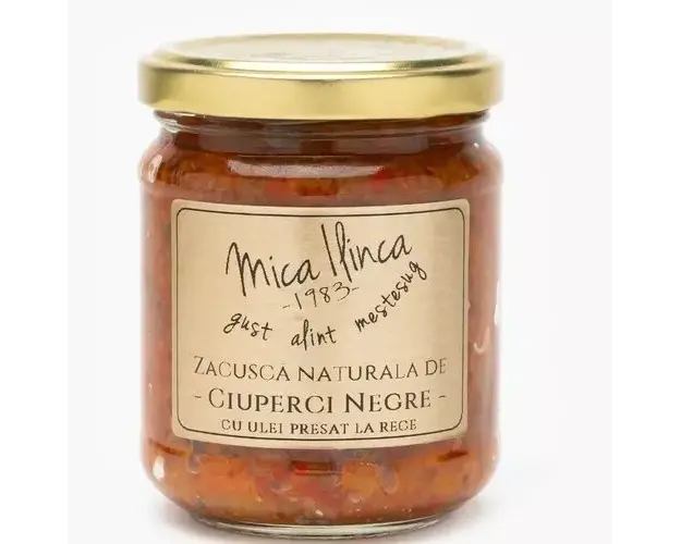 Zacusca Naturala de Ciuperci Negre, 200g | Mica Ilinca