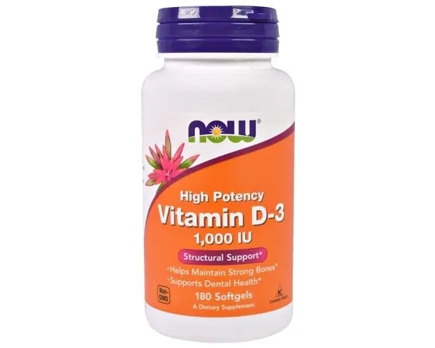 Now Vitamin D3 1000 IU 180 softgels
