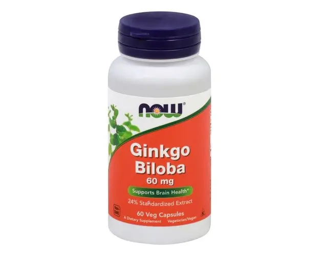 Now Ginkgo Biloba 60 mg 60 vcaps