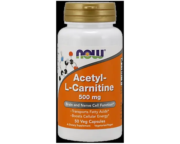 Now Acetyl L-Carnitine 500 mg 50 vcaps