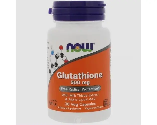 Now Glutathione with Milk Thistle Extract Alpha Lipoic Acid 500 mg 30 vcaps