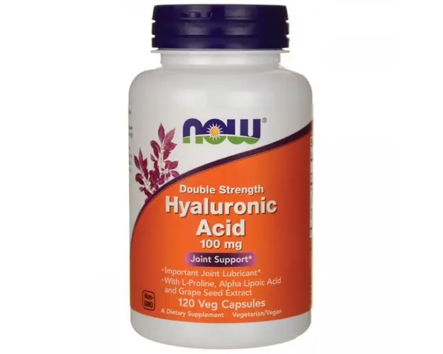 Now Hyaluronic Acid 100 mg Double Strength 120 vcaps