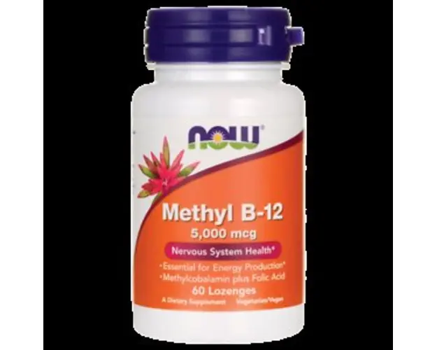 Now Methyl B-12 with Folic Acid 5000 mcg 60 lozenges
