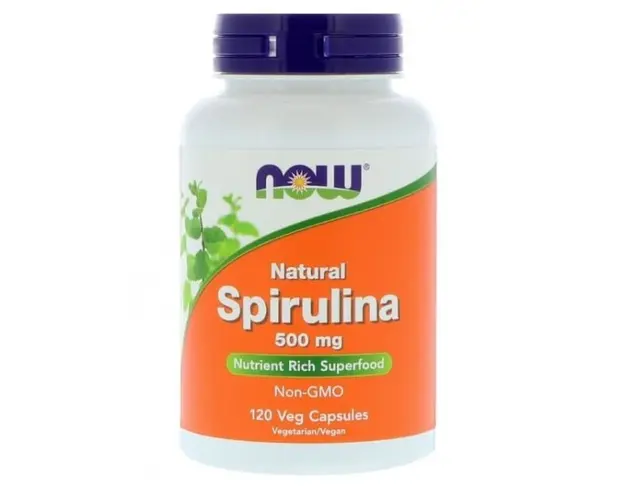 Now Spirulina Natural 500 mg 120 veg caps