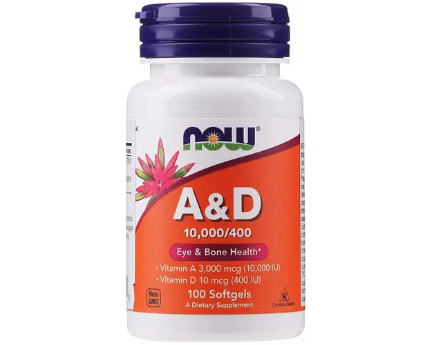 Now Vitamin AD 10000 400 IU 100 softgels