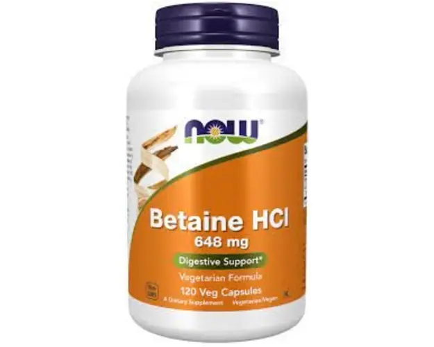 Now Betaine HCl 648mg 120 vcaps