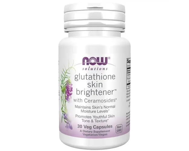 Now Glutathione Skin Brighener with Ceramosides 30 vcaps