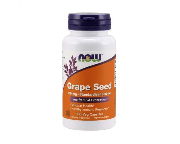 Now Grape Seed Standardized Extract 100 mg 100 vcaps