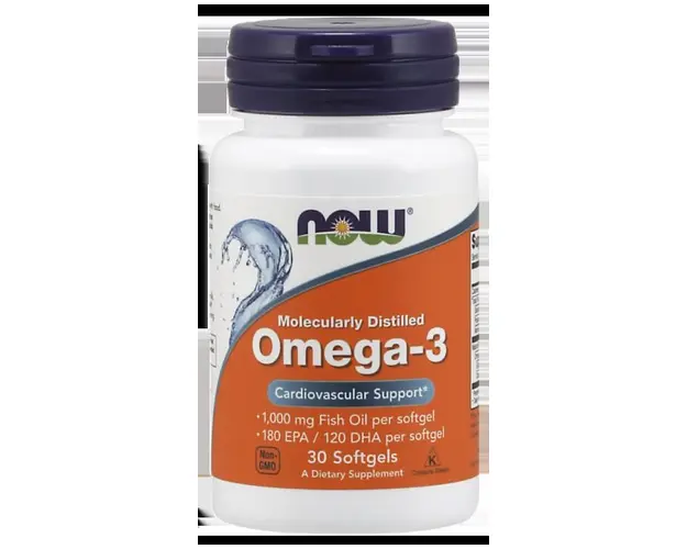 Now Omega-3 Fish Oil Molecularly Distilled 30 softgels