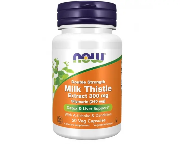 Now Milk Thistle Extract with Artichoke Dandelion 300mg 50 vcaps