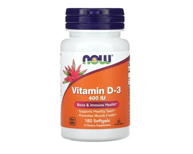 Now Vitamin D3 400 IU 180 softgels