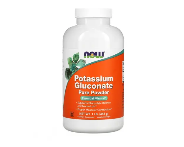 Now Potassium Gluconate Pure Powder 454 g