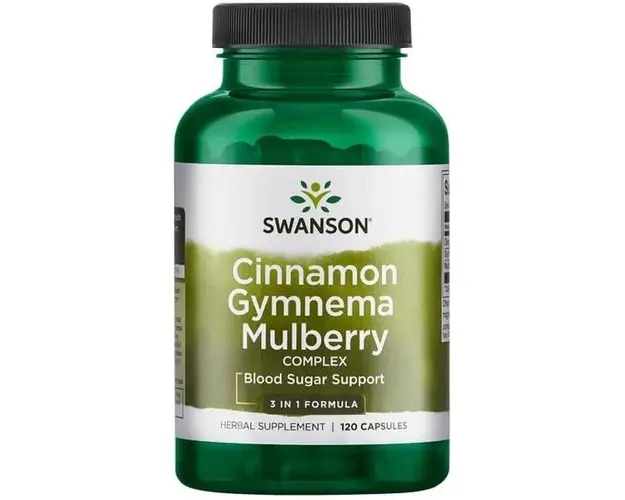 Swanson Cinnamon Gymnema Mulberry Complex 120 caps