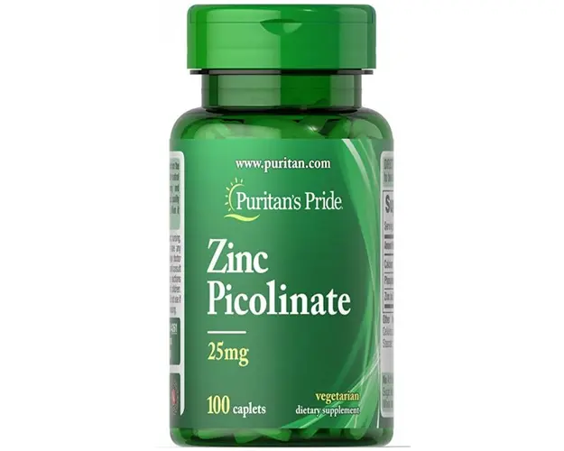 Puritan s Pride Zinc Picolinate 25 mg 100 caplets