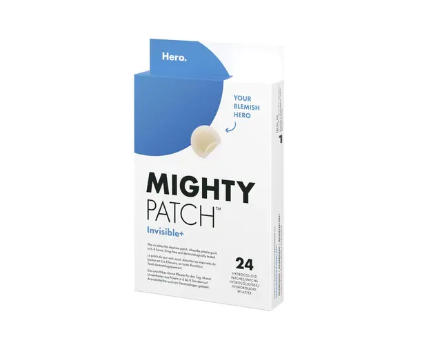 Plasturi hidrocoloidali pentru acnee Mighty Patch Invisible, 24 bucati, Hero