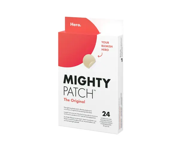 Plasturi hidrocoloidali pentru acnee Mighty Patch Original, 24 bucati, Hero