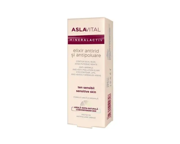 Elixir antirid si antipoluare Mineralactiv, 15 ml, AslaVital